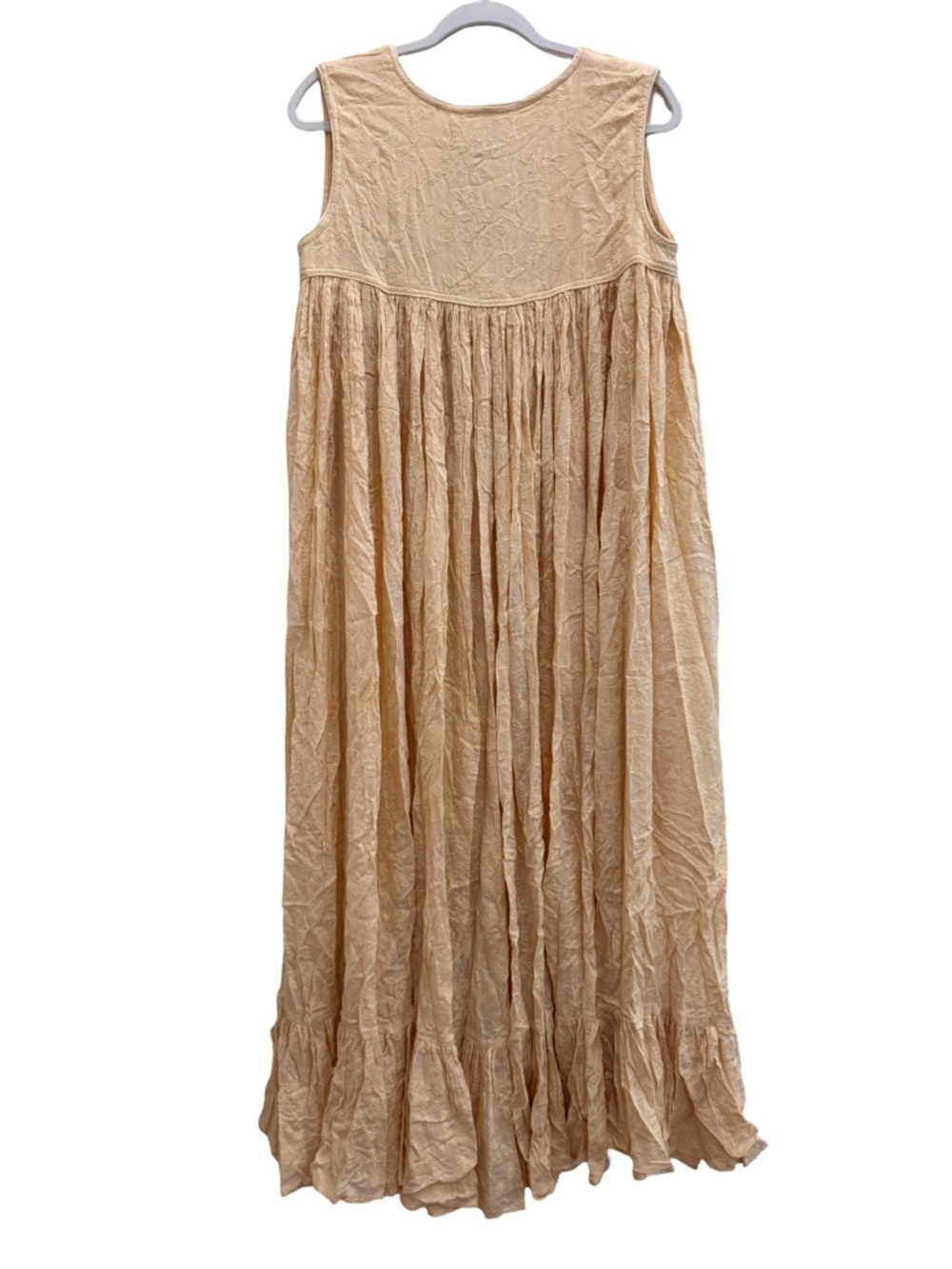 Daughters of India Cream Sleeveless Tiered Maxi Dress - Picture 4 of 6